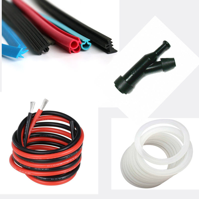 500% Extrusion Midgold Silicone Rubber For Tubes And Cable